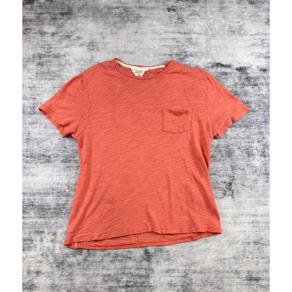 Rag & Bone Womens Pocket Tee Coral Short Sleeve Size M Flaw See Photo